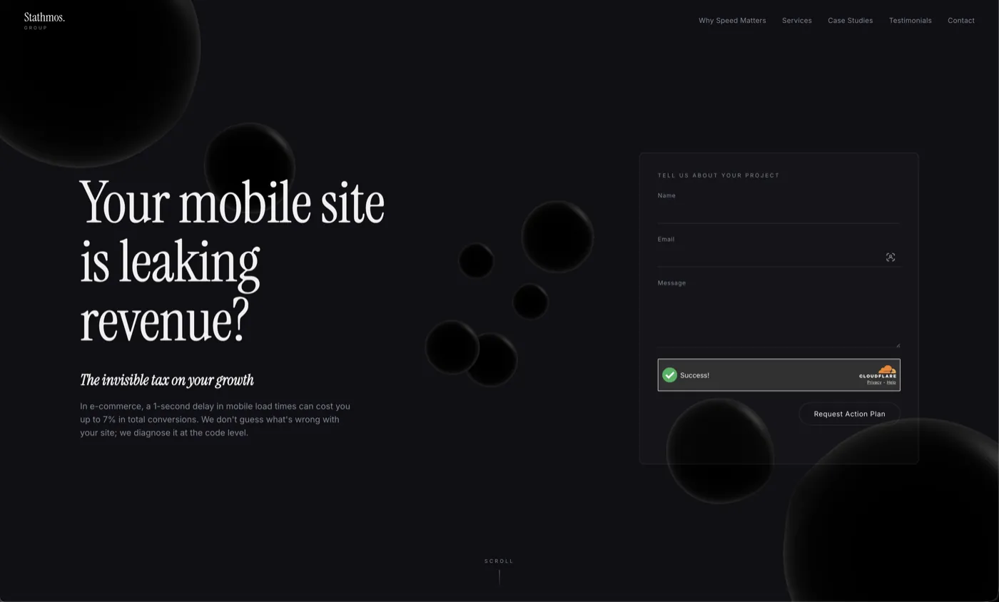 Stathmos Group landing page — the site you are viewing